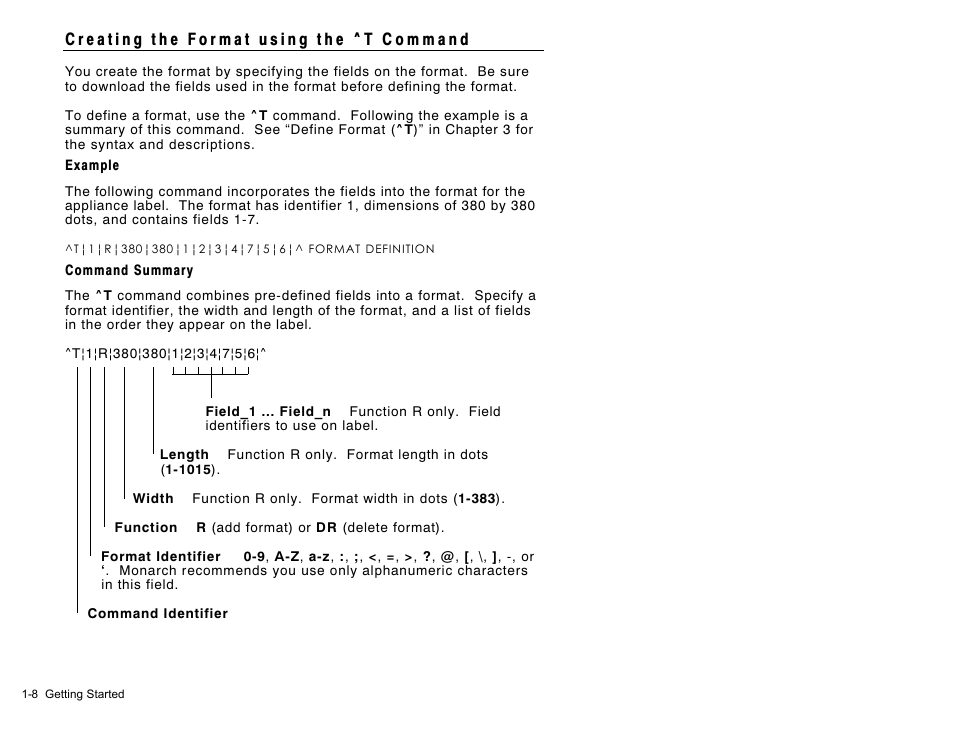 Avery Dennison Sierra Sport2 9460 RCL Commands Programmer Manual User Manual | Page 18 / 84