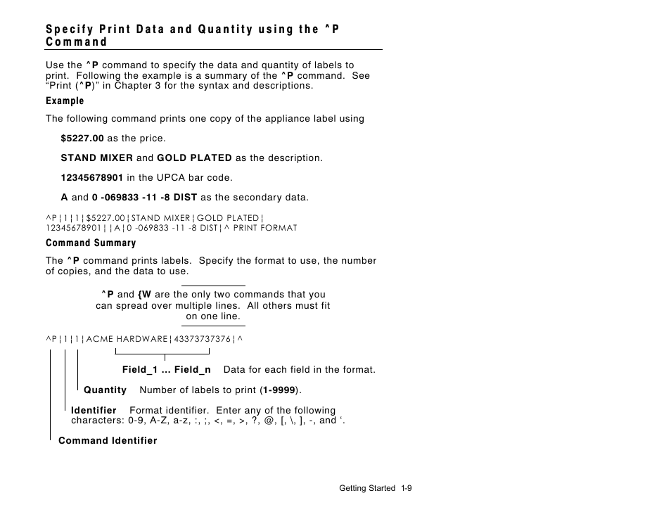 Avery Dennison Sierra Sport2 9460 RCL Commands Programmer Manual User Manual | Page 19 / 84