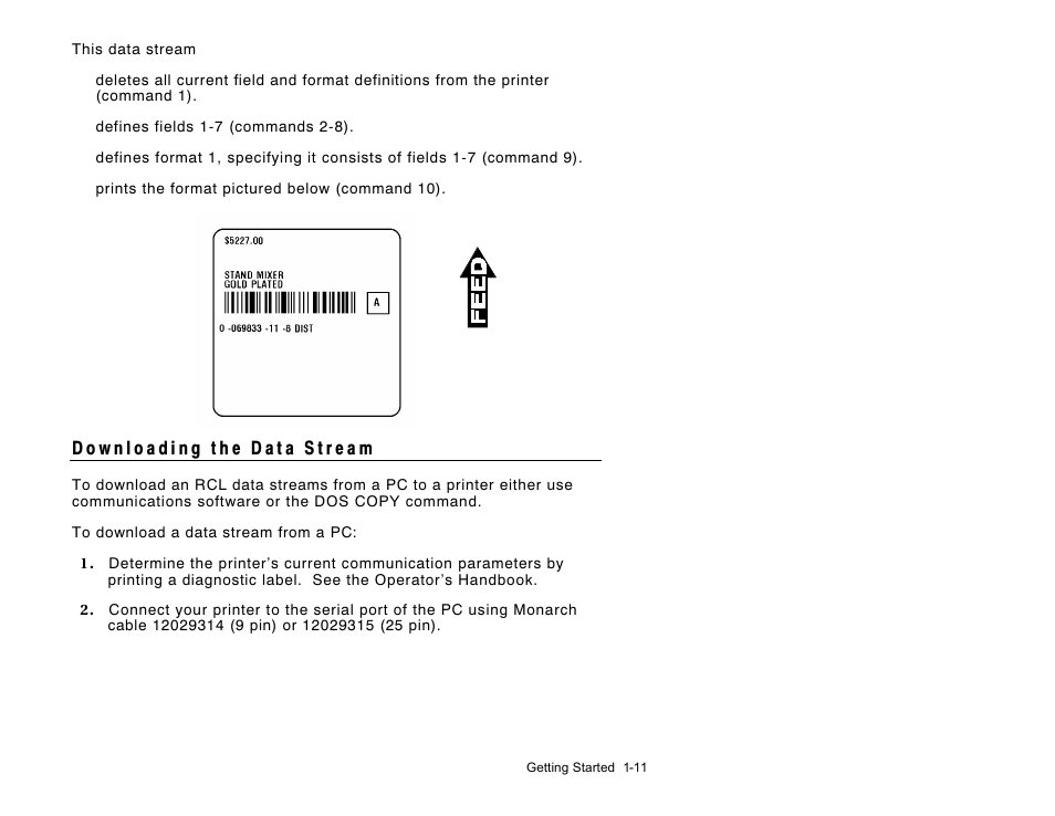 Avery Dennison Sierra Sport2 9460 RCL Commands Programmer Manual User Manual | Page 21 / 84
