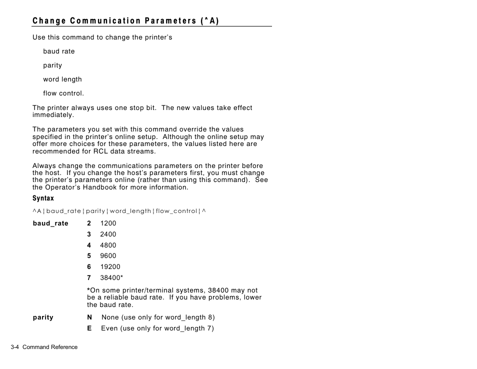 Avery Dennison Sierra Sport2 9460 RCL Commands Programmer Manual User Manual | Page 34 / 84