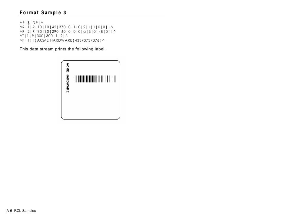 Avery Dennison Sierra Sport2 9460 RCL Commands Programmer Manual User Manual | Page 74 / 84