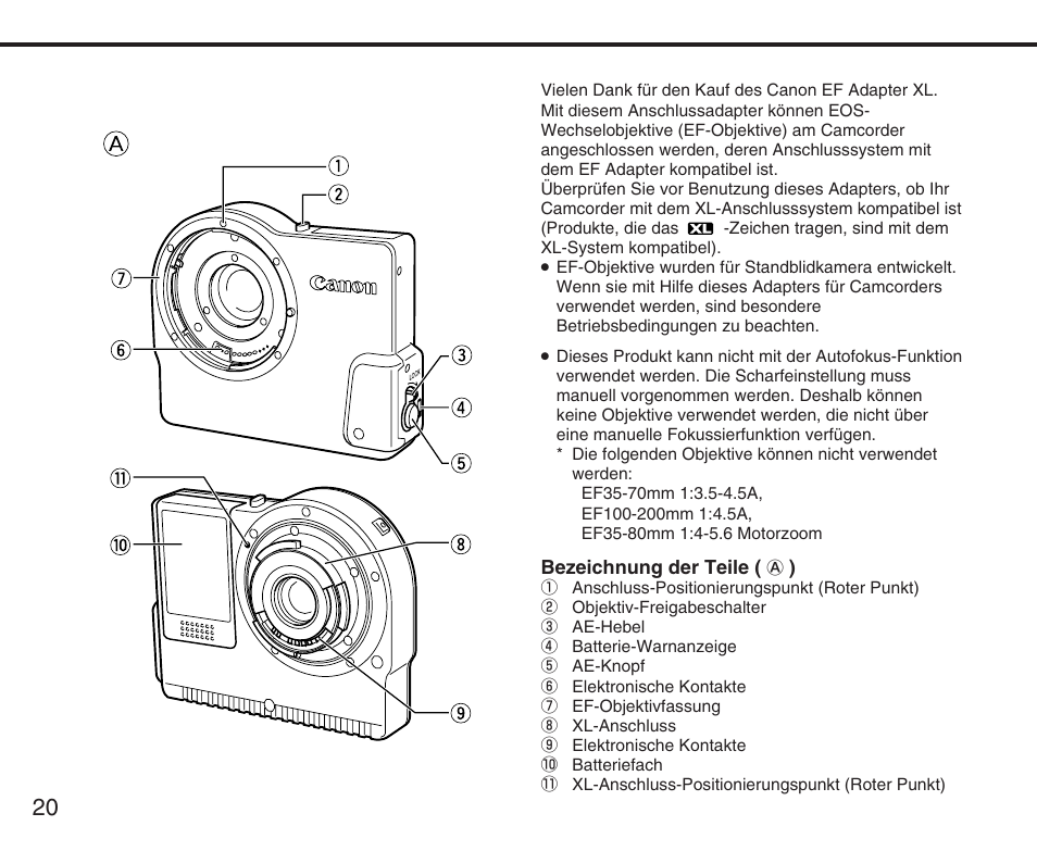 Canon XL User Manual | Page 20 / 44