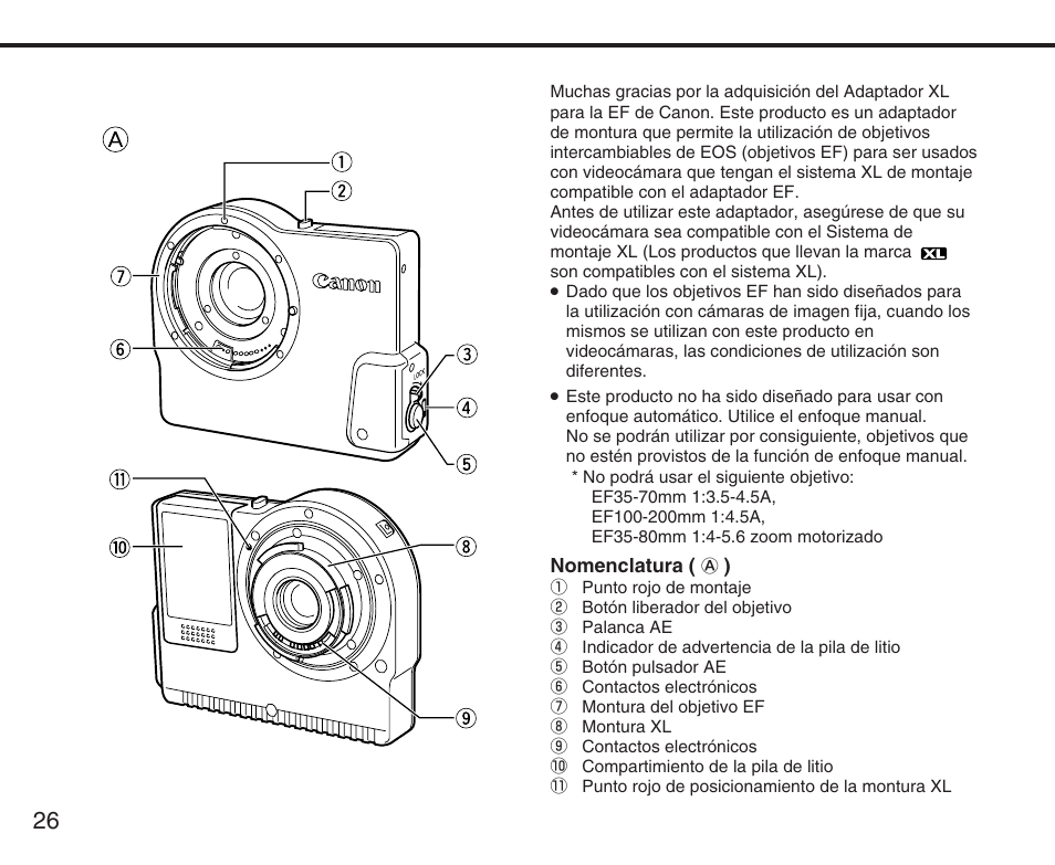 Canon XL User Manual | Page 26 / 44