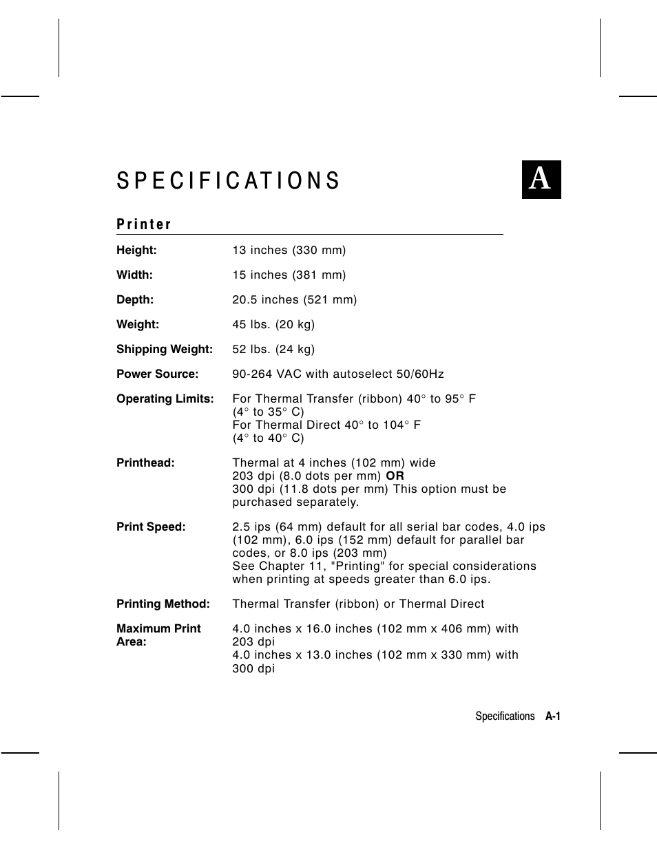 Avery Dennison Monarch 9860 Operator Handbook User Manual | Page 105 / 118