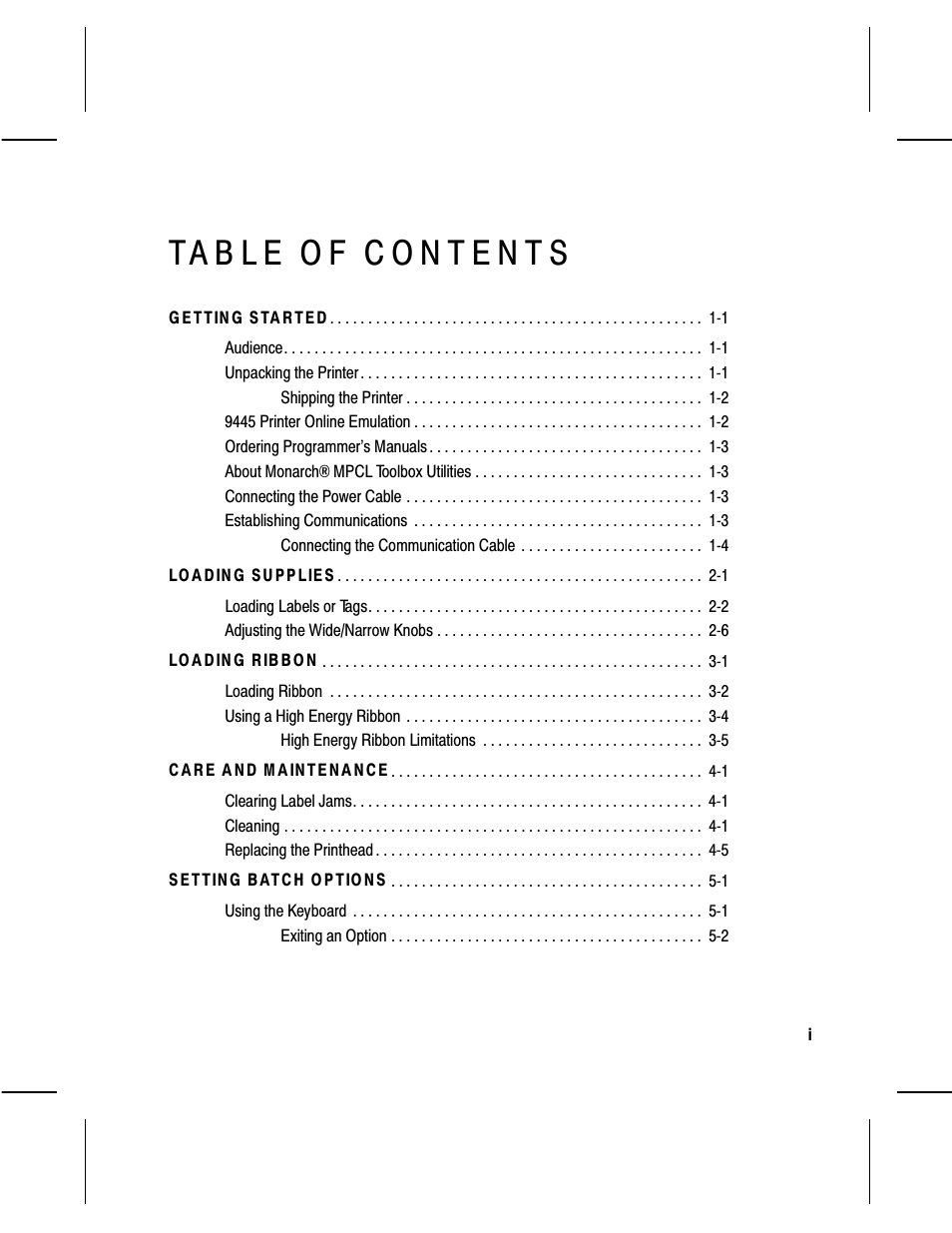 Avery Dennison Monarch 9860 Operator Handbook User Manual | Page 3 / 118