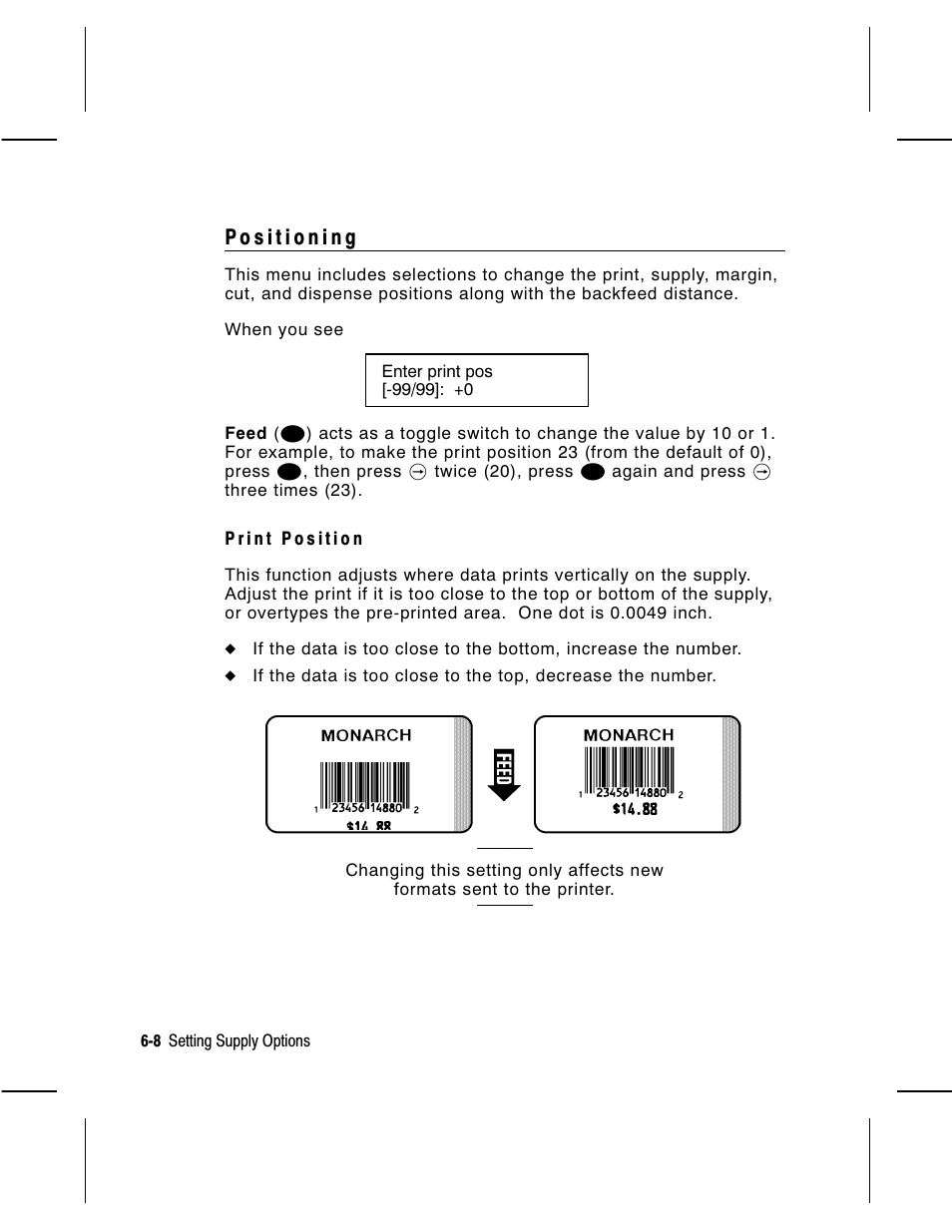 Avery Dennison Monarch 9860 Operator Handbook User Manual | Page 46 / 118