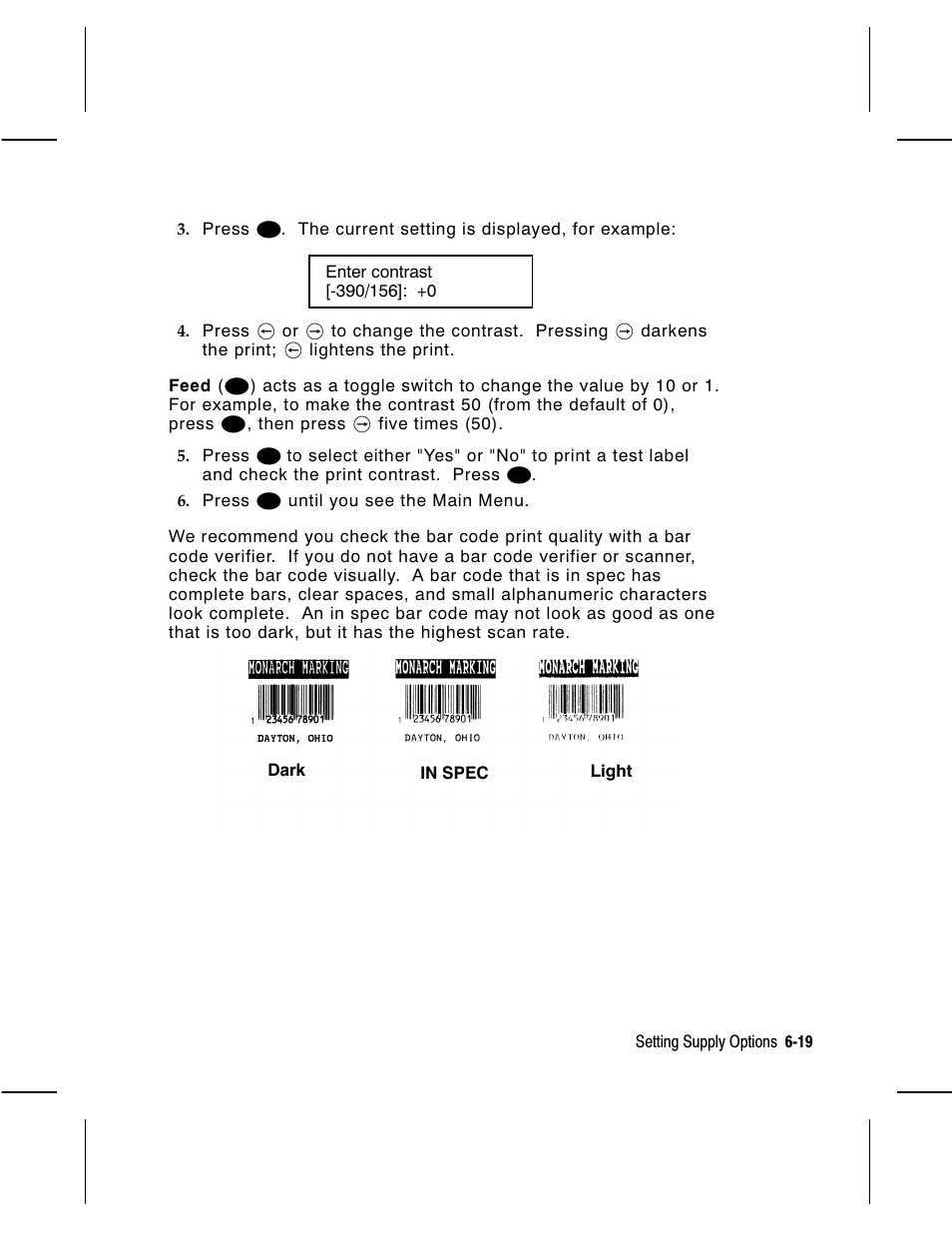 Avery Dennison Monarch 9860 Operator Handbook User Manual | Page 57 / 118