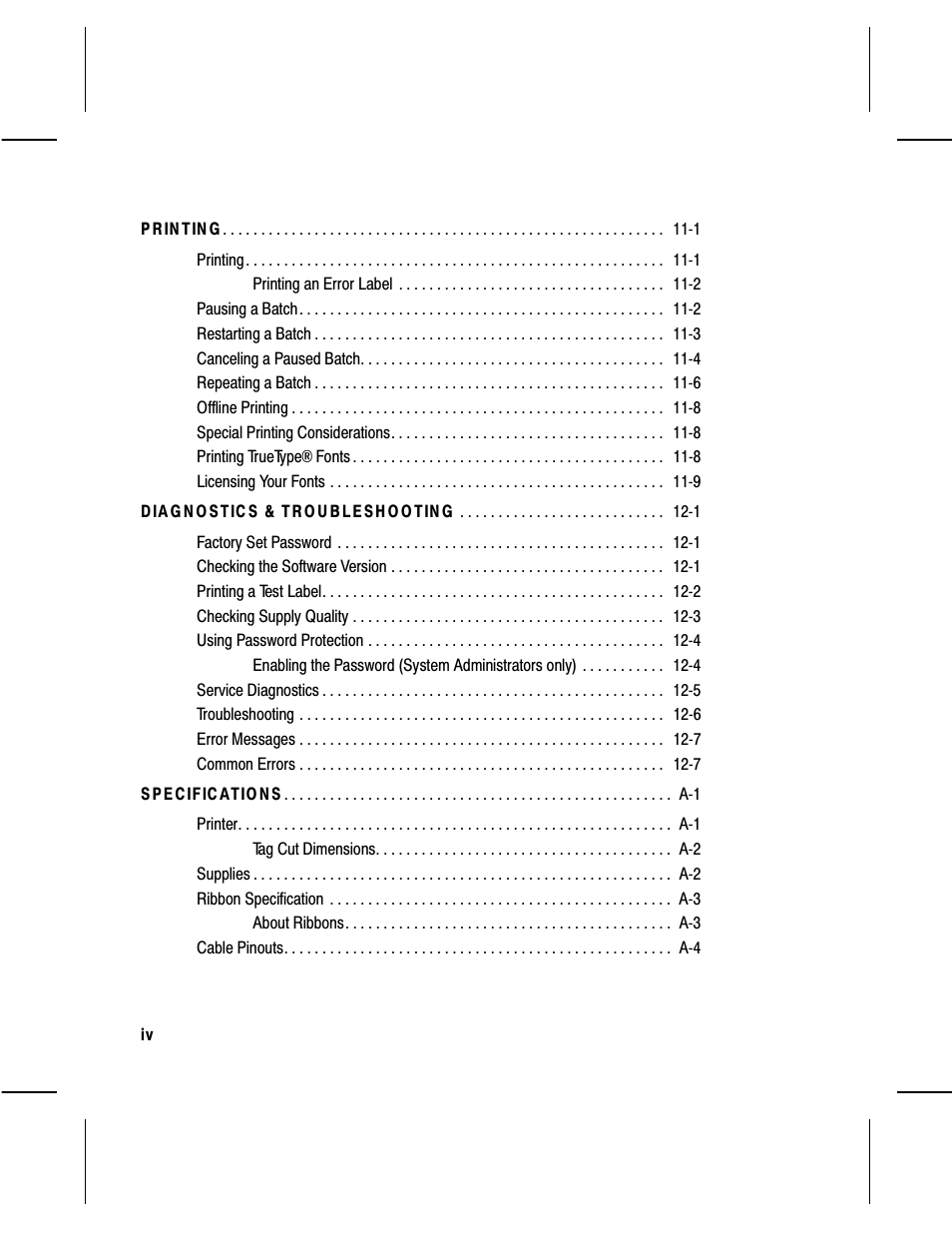 Avery Dennison Monarch 9860 Operator Handbook User Manual | Page 6 / 118