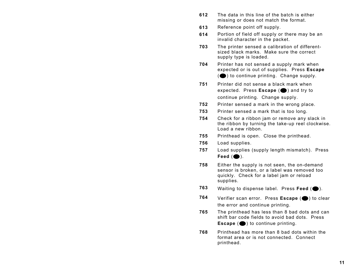 Avery Dennison Monarch 9860 Quick Reference User Manual | Page 11 / 12