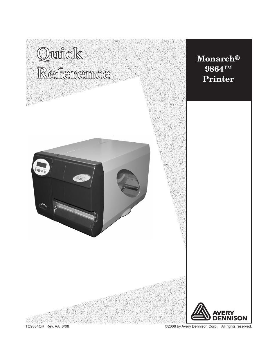 Avery Dennison Monarch 9864 Quick Reference User Manual | 28 pages