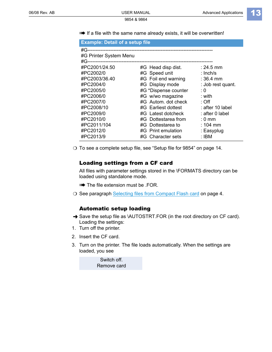 Avery Dennison Monarch 9864 Advanced Applications User Manual | Page 13 / 21