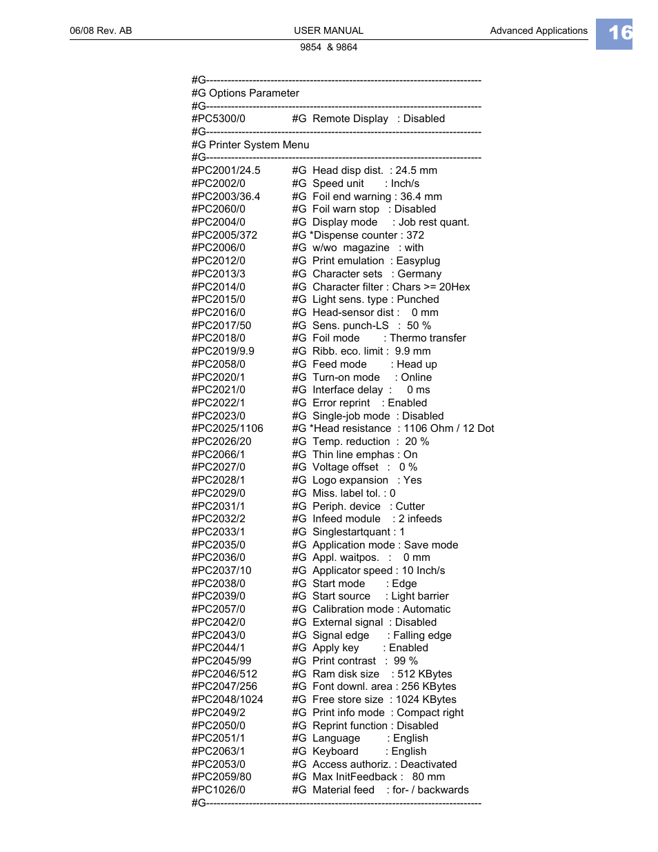 Avery Dennison Monarch 9864 Advanced Applications User Manual | Page 16 / 21