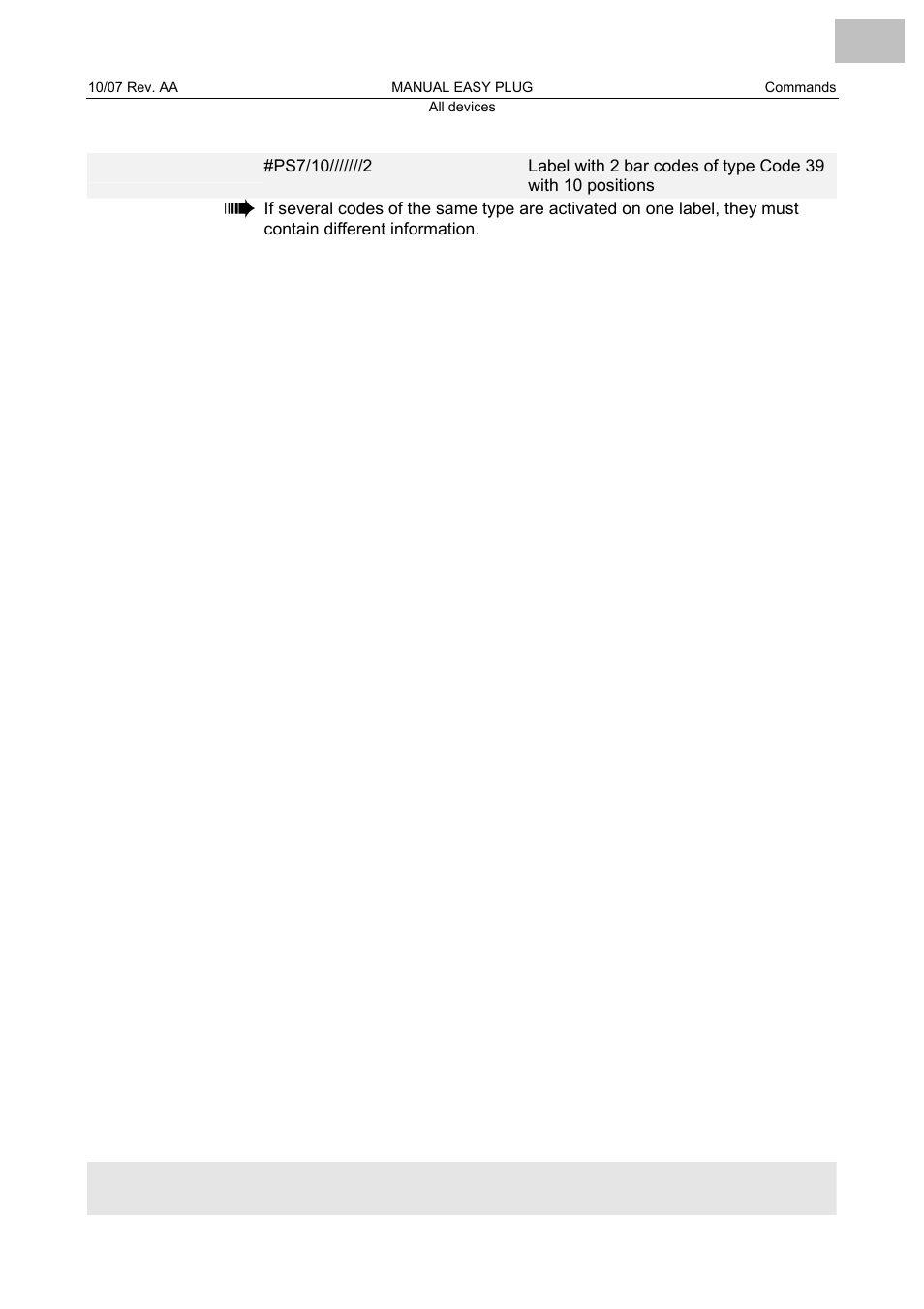 Avery Dennison Monarch 9864 Description of Commands User Manual | Page 65 / 119