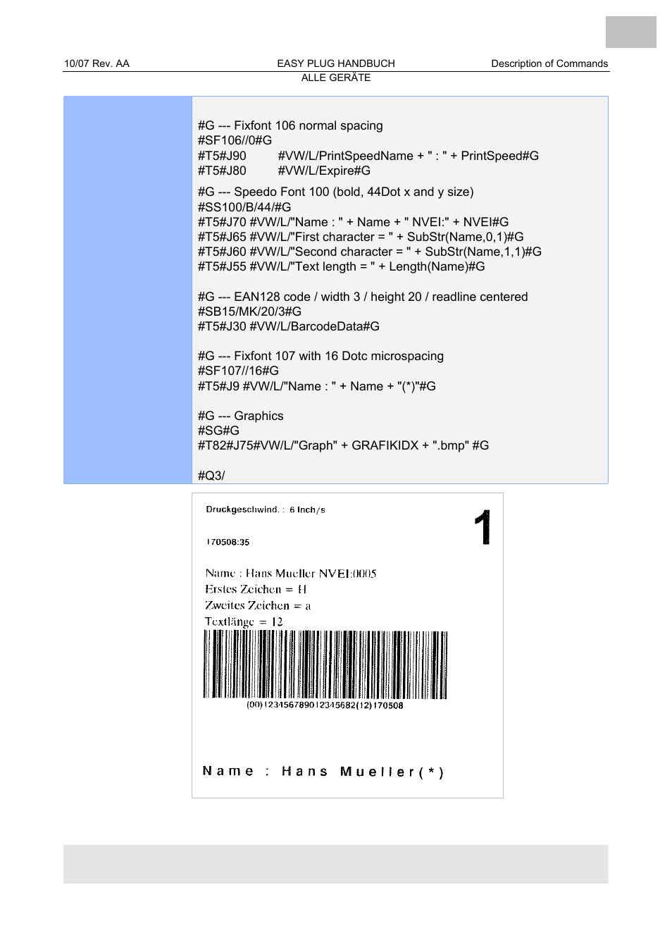 Avery Dennison Monarch 9864 Description of Commands User Manual | Page 9 / 119