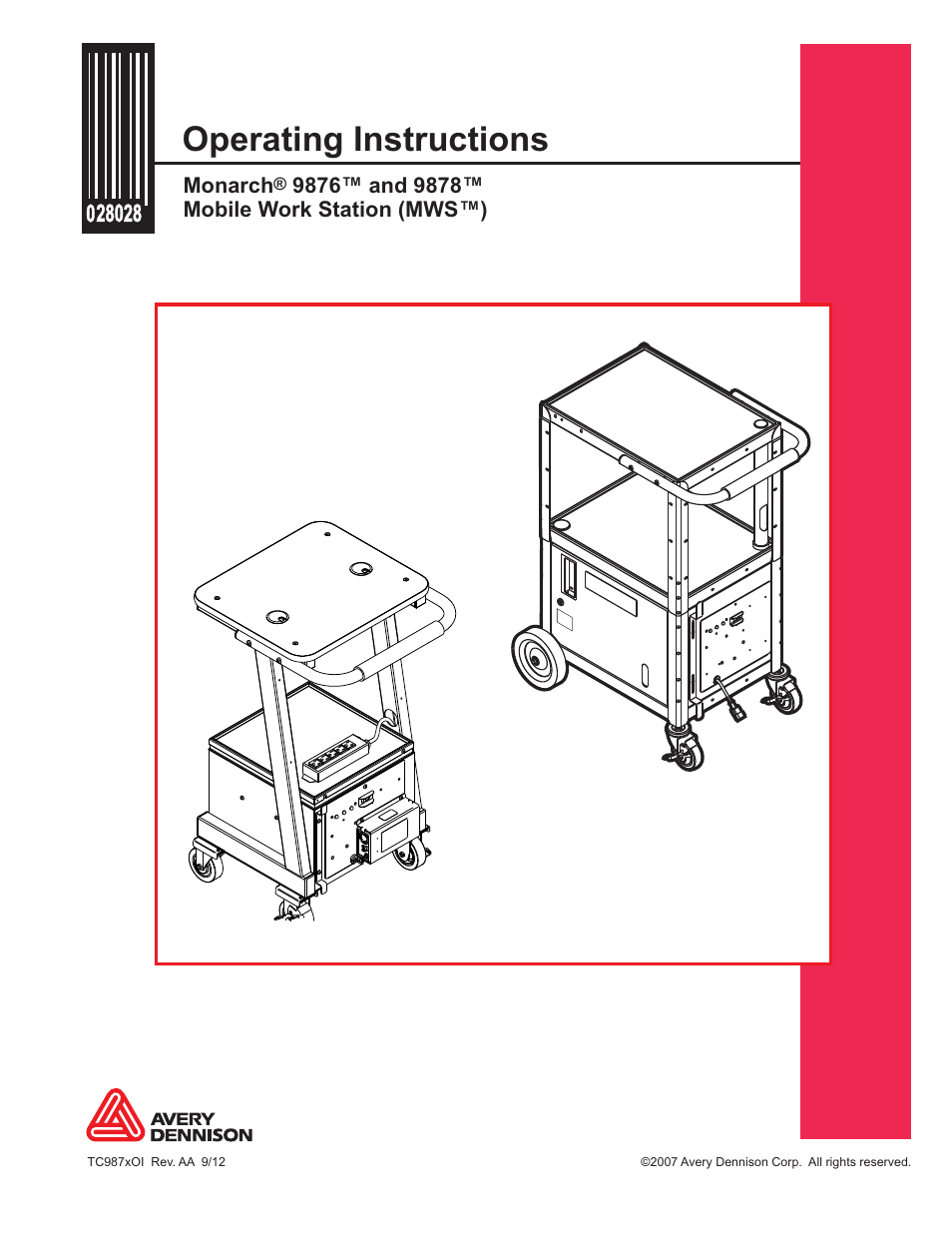 Avery Dennison Monarch 9876 User Manual | 24 pages