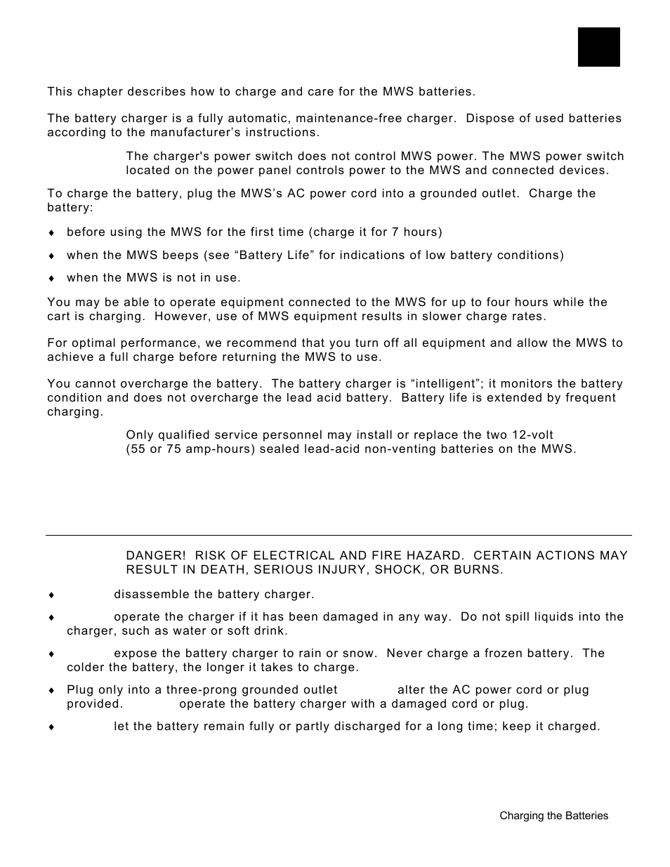 Charging the batteries, Important charging information, Charging the batteries -1 | Important charging information -1 | Avery Dennison Monarch 9876 User Manual | Page 11 / 24