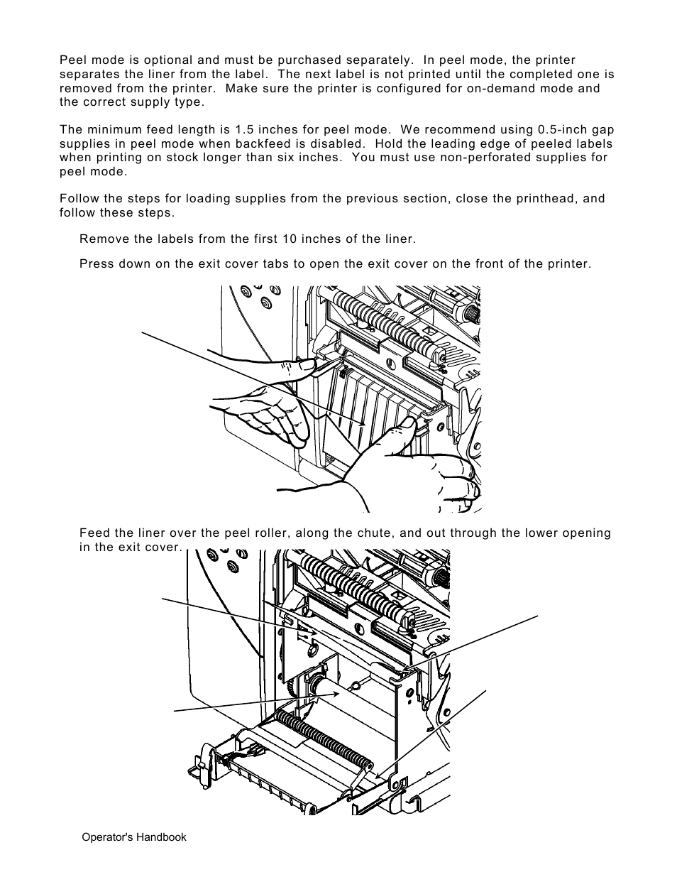 Loading labels for optional peel mode, Loading labels for optional peel mode -6 | Avery Dennison Monarch 9906 Operator Handbook User Manual | Page 18 / 116