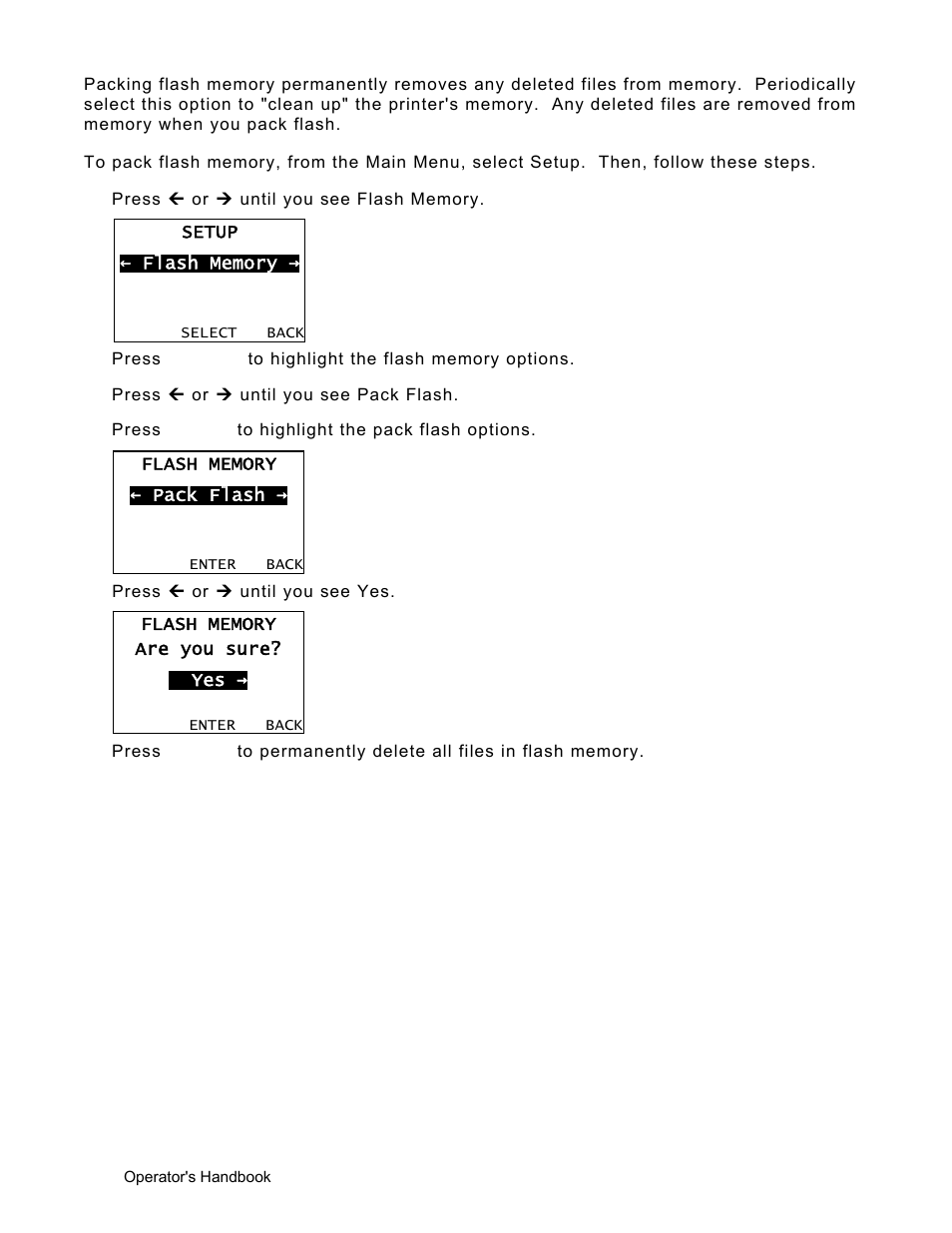 Packing flash memory, Packing flash memory -12 | Avery Dennison Monarch 9906 Operator Handbook User Manual | Page 64 / 116