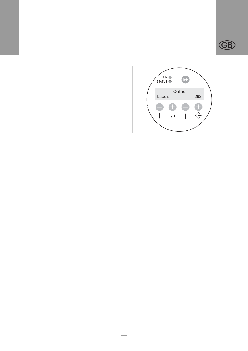 2 control panel, Operating led, Error led | Lcd display, Buttons, Language | Avery Dennison ALS 306 User Manual | Page 13 / 57