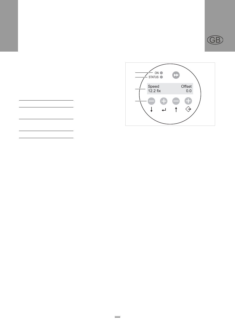 2 control panel, Operating led, Status led | Lcd display, Buttons, Operating led status led lcd display buttons, Als 104 gb | Avery Dennison ALS 104 User Manual | Page 14 / 45