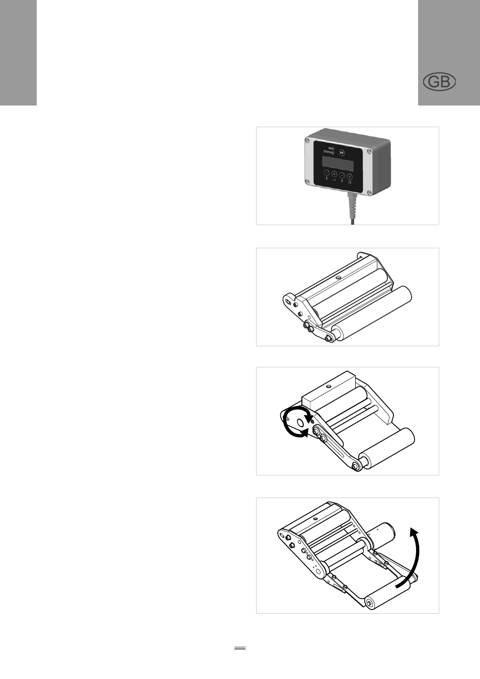 2 options, External control panel, Fixed dispensing edge | Swivelling dispensing edge, Spring-loaded dispensing edge, 2 . 2 o p t i o n s, Als 104 gb | Avery Dennison ALS 104 User Manual | Page 20 / 45