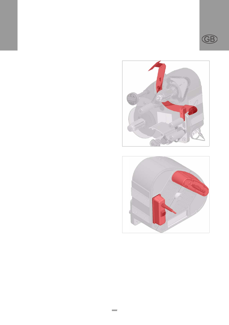 Outer diameter control sensor, Dust/splash guard, Printer | Als 104 gb | Avery Dennison ALS 104 User Manual | Page 22 / 45