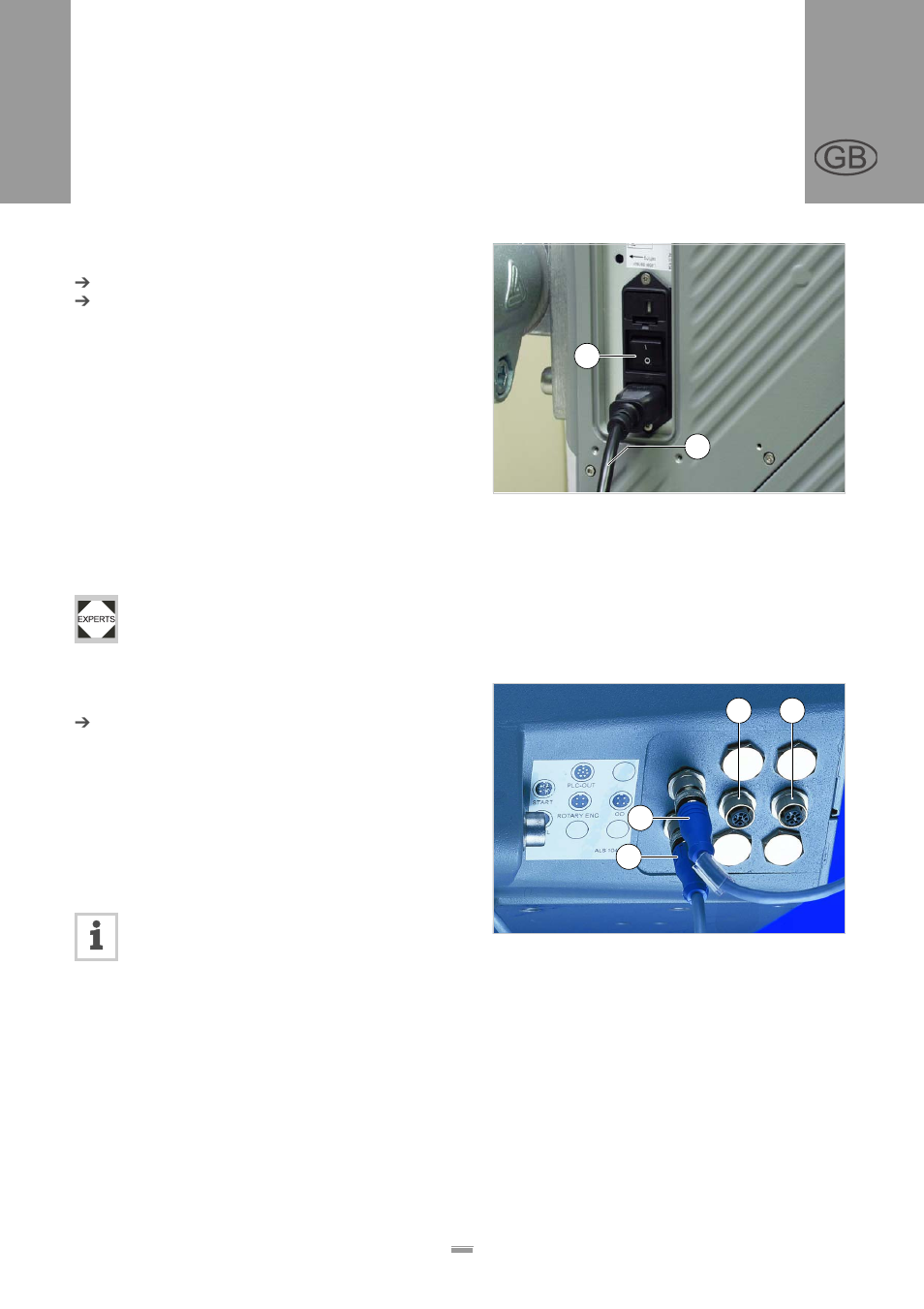 Connecting the power cable, 2 power supply with dust/splash guard option, 3 connecting sensors | 2 power supply with dust/splash guard option 24, Als 104 gb | Avery Dennison ALS 104 User Manual | Page 28 / 45