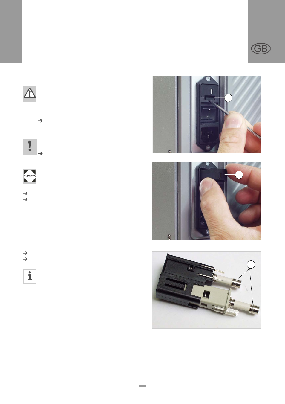 5 after operation, 1 maintenance and cleaning, 1 changing fuses | 5 after, Operation, 5 . 1 m a i n t e n a n c e a n d c l e a n i n g, Als 104 gb, Fter, Aintenance, Cleaning | Avery Dennison ALS 104 User Manual | Page 41 / 45