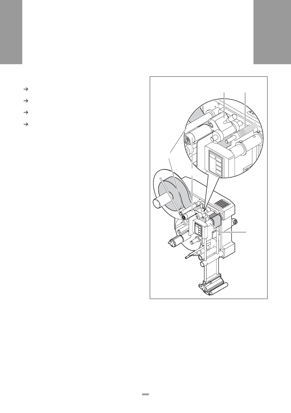 Thread the label ribbon at the unwind unit | Avery Dennison ALS 350 User Manual | Page 33 / 100