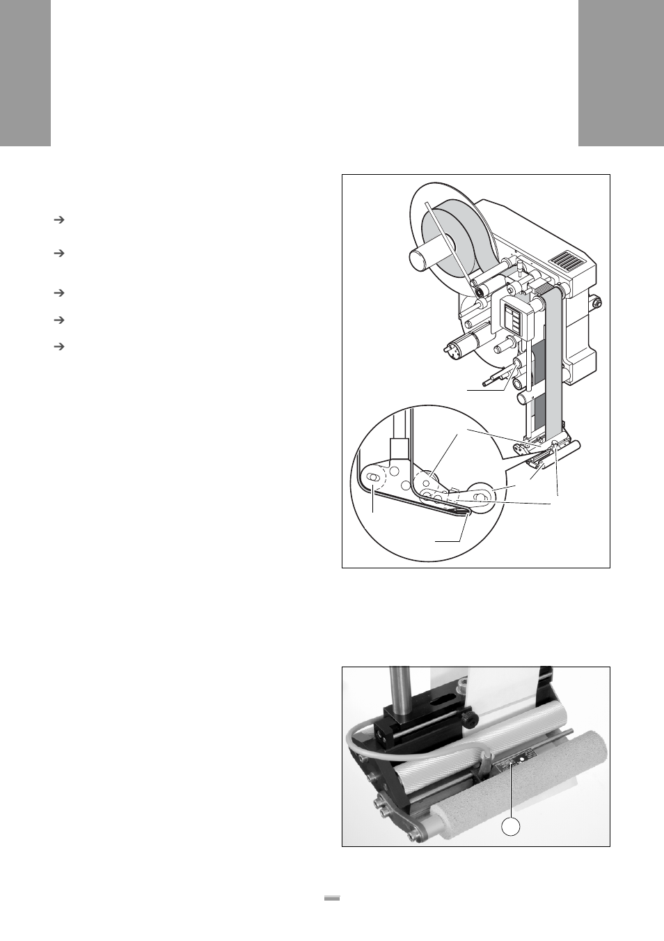 Guide the label ribbon around the dispensing edge | Avery Dennison ALS 350 User Manual | Page 34 / 100