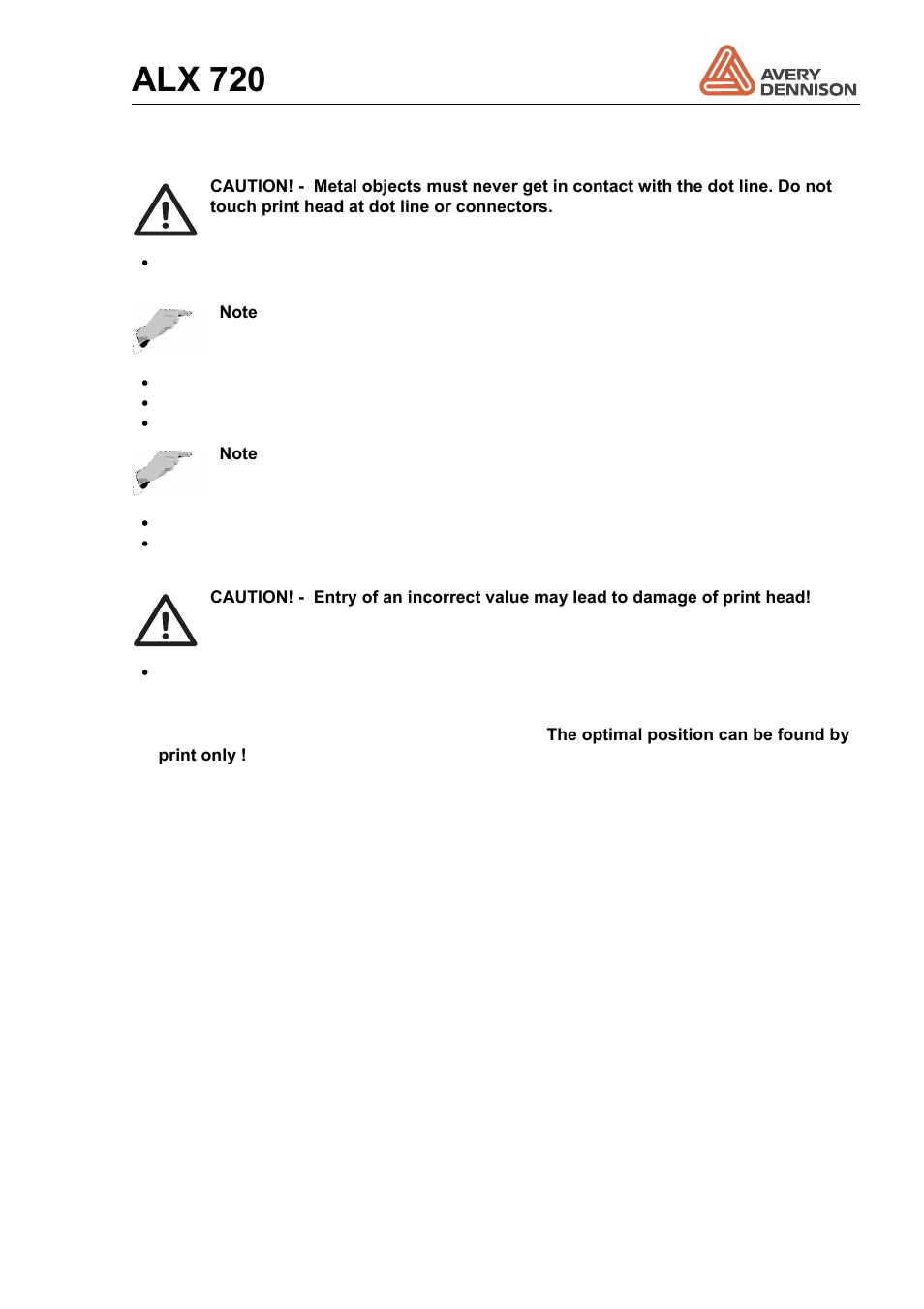 Alx 720 | Avery Dennison ALX 720 User Manual | Page 25 / 124