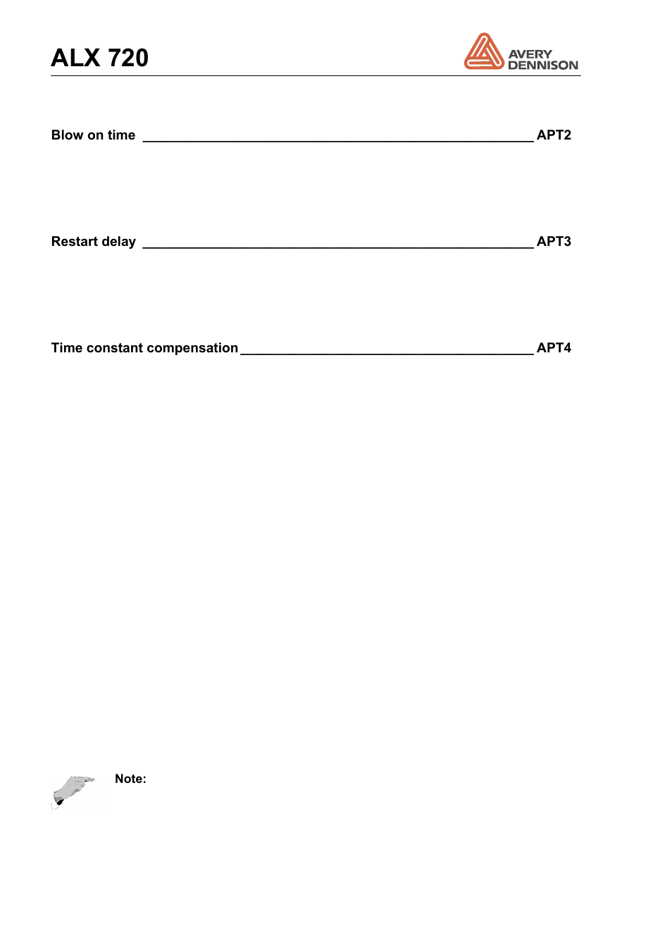 Alx 720 | Avery Dennison ALX 720 User Manual | Page 52 / 124