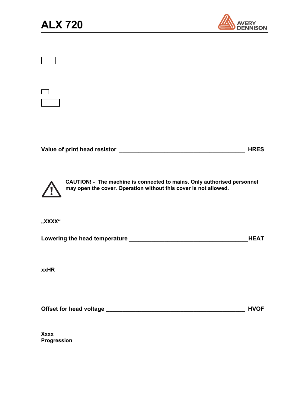 Alx 720 | Avery Dennison ALX 720 User Manual | Page 75 / 124