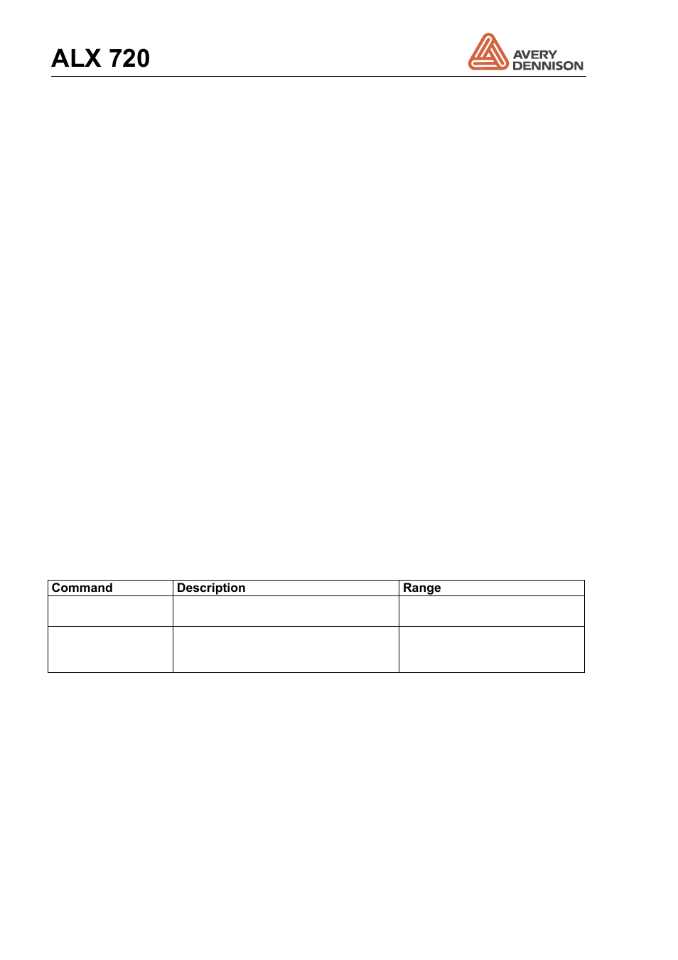 3 programming of printer functions, Programming of printer functions, Alx 720 | Avery Dennison ALX 720 User Manual | Page 84 / 124