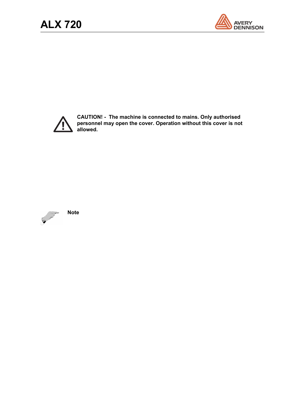 2 description, 1 mechanics, Description | Mechanics, Alx 720 | Avery Dennison ALX 720 User Manual | Page 9 / 124