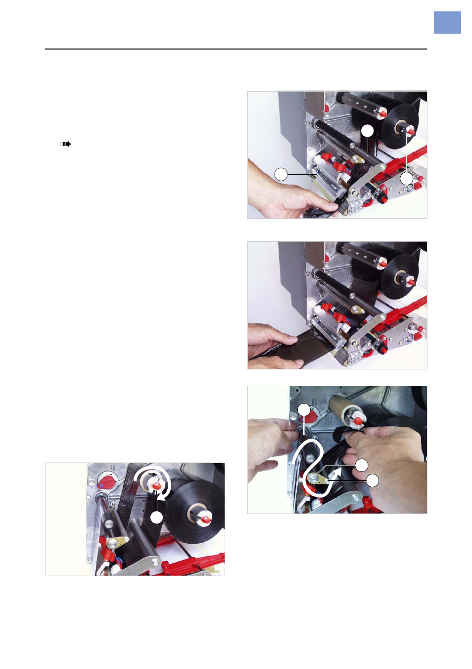 Inserting a new ribbon roll | Avery Dennison ALX 924 Setup Manual User Manual | Page 12 / 18