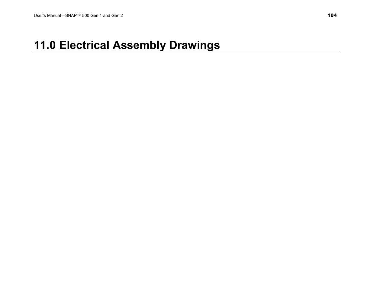 0 electrical assembly drawings | Avery Dennison SNAP 500 User Manual | Page 104 / 136