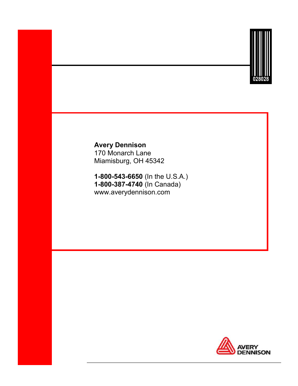 Avery Dennison SNAP 500 User Manual | Page 136 / 136