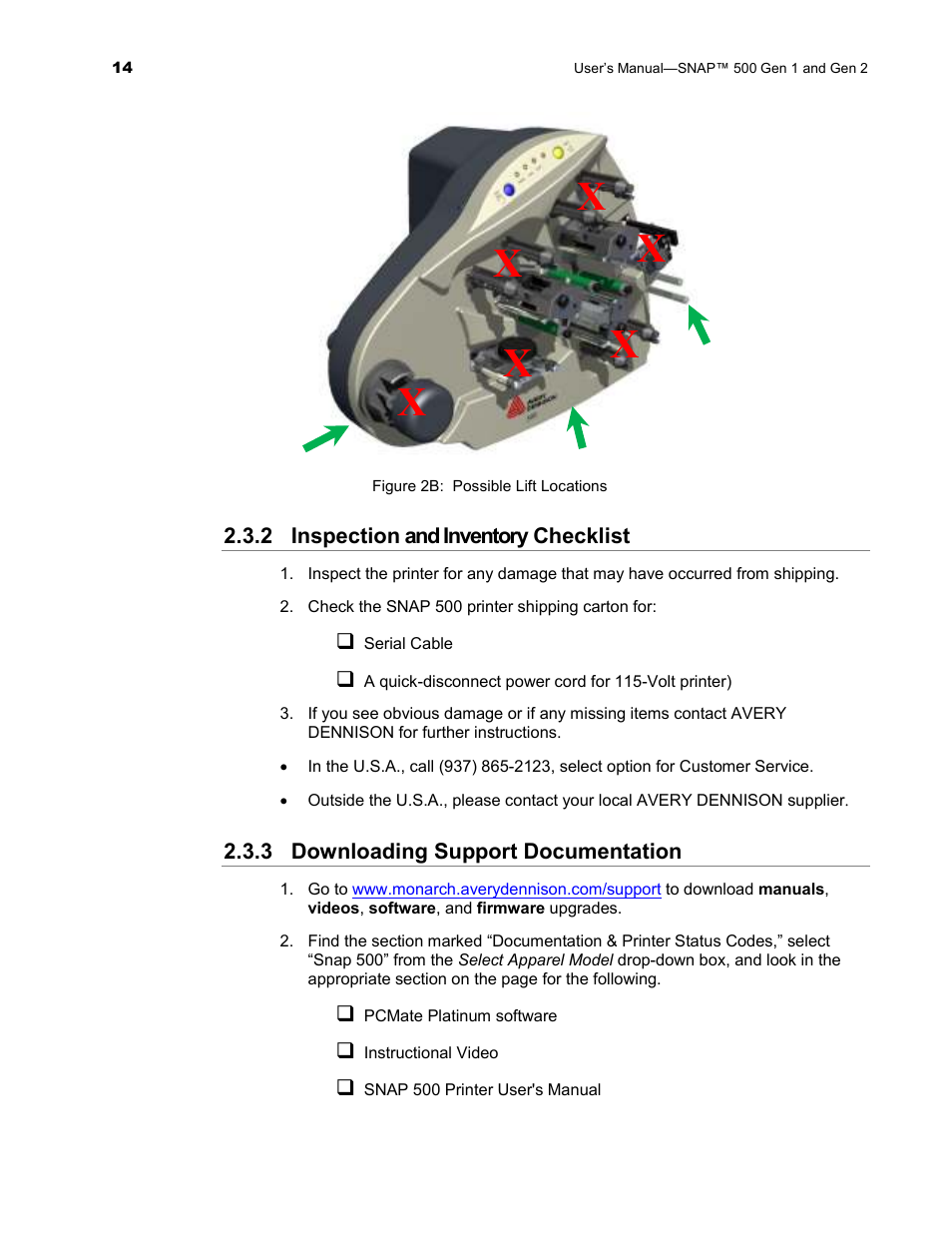 Avery Dennison SNAP 500 User Manual | Page 14 / 136