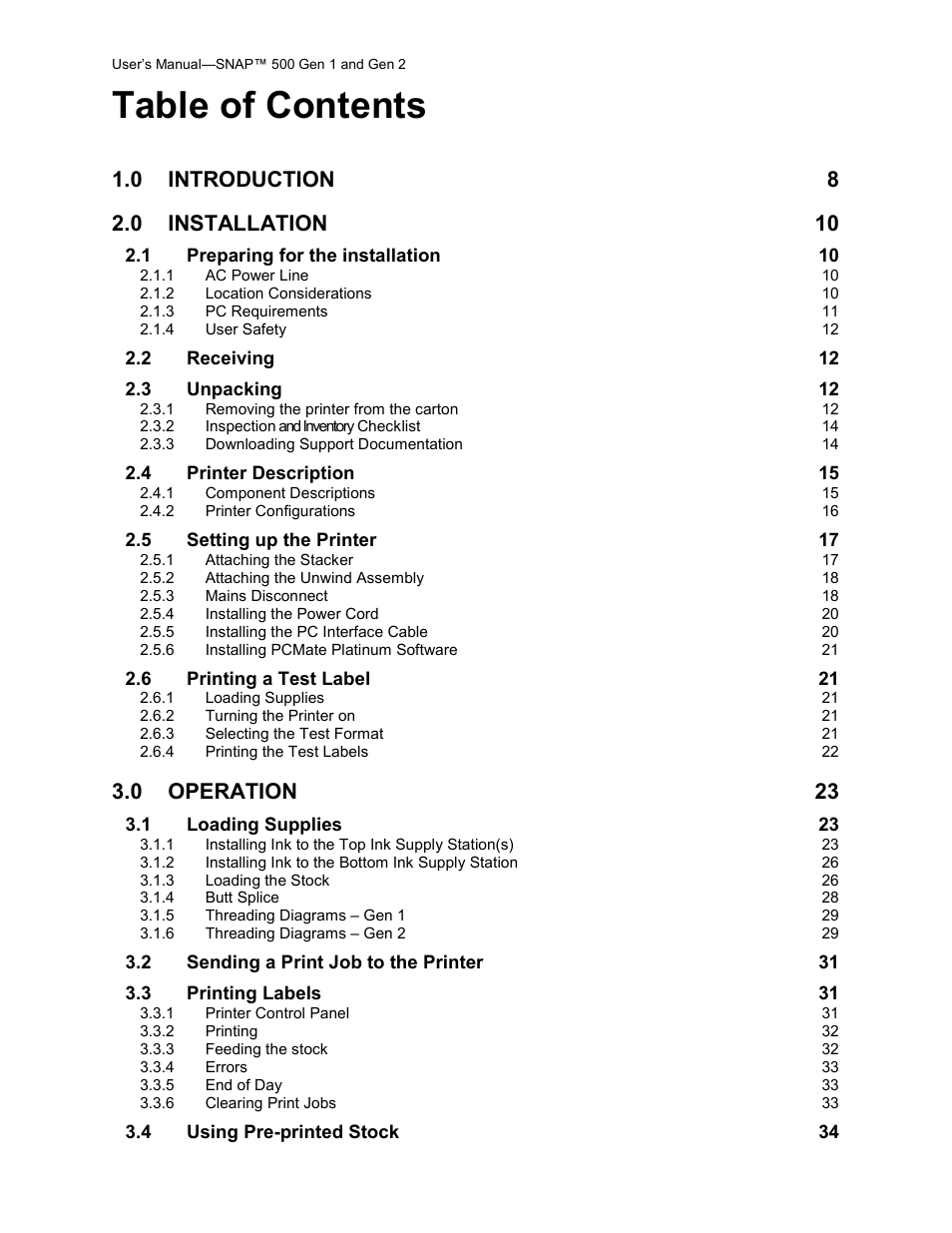 Avery Dennison SNAP 500 User Manual | Page 3 / 136