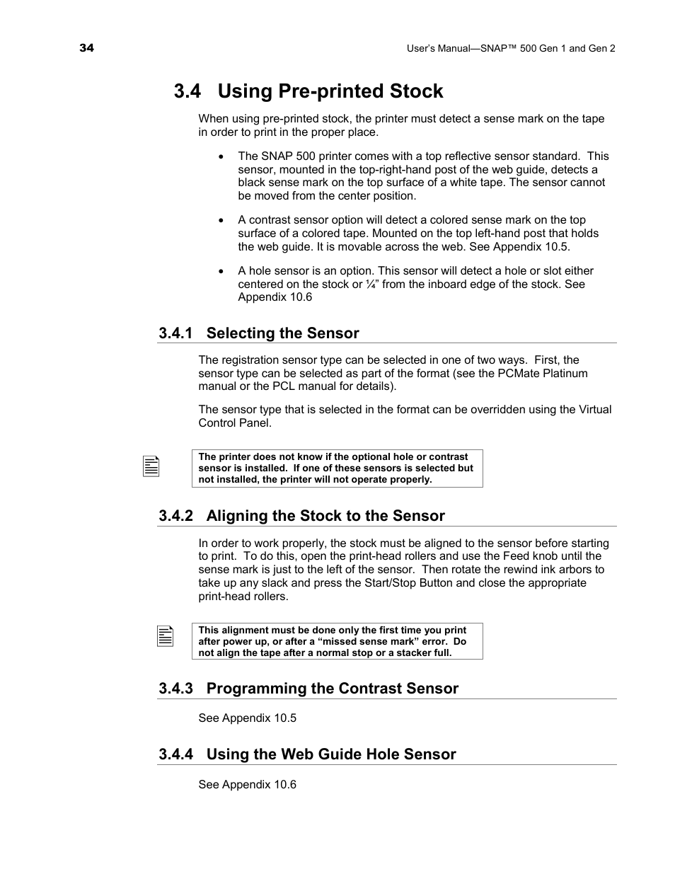 4 using pre-printed stock | Avery Dennison SNAP 500 User Manual | Page 34 / 136