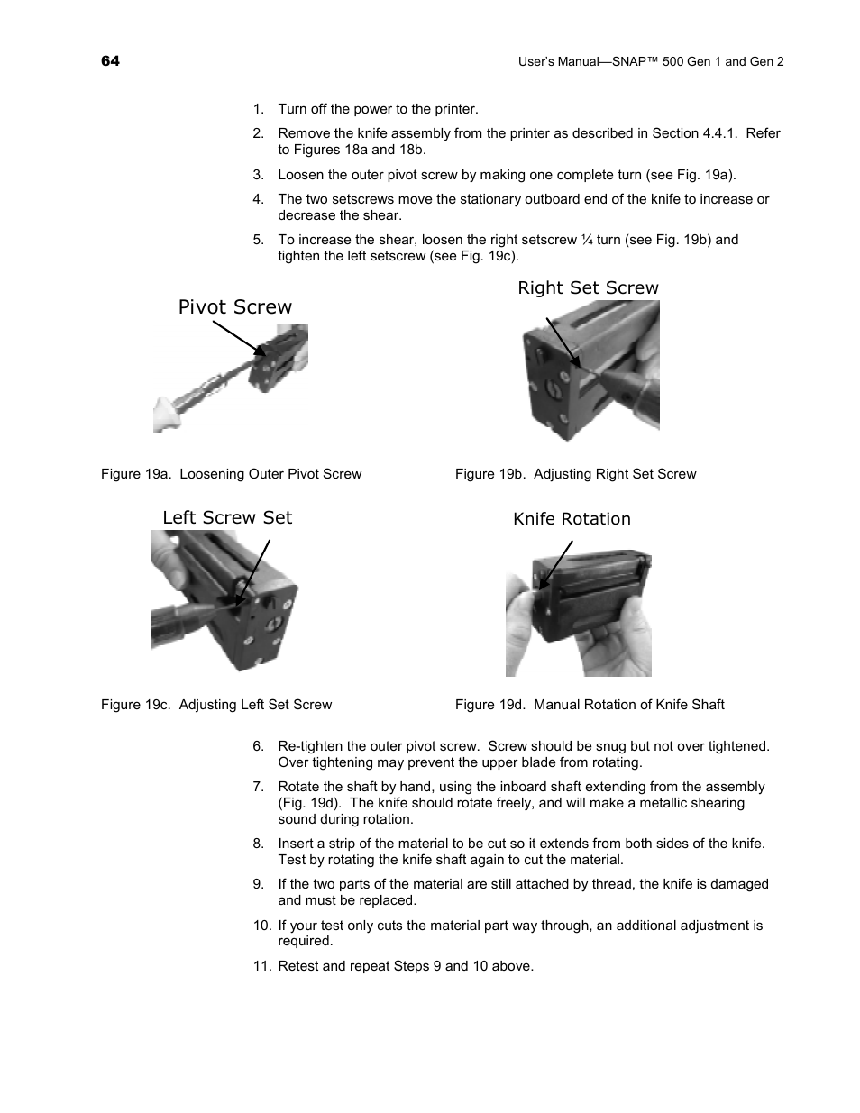 Avery Dennison SNAP 500 User Manual | Page 64 / 136