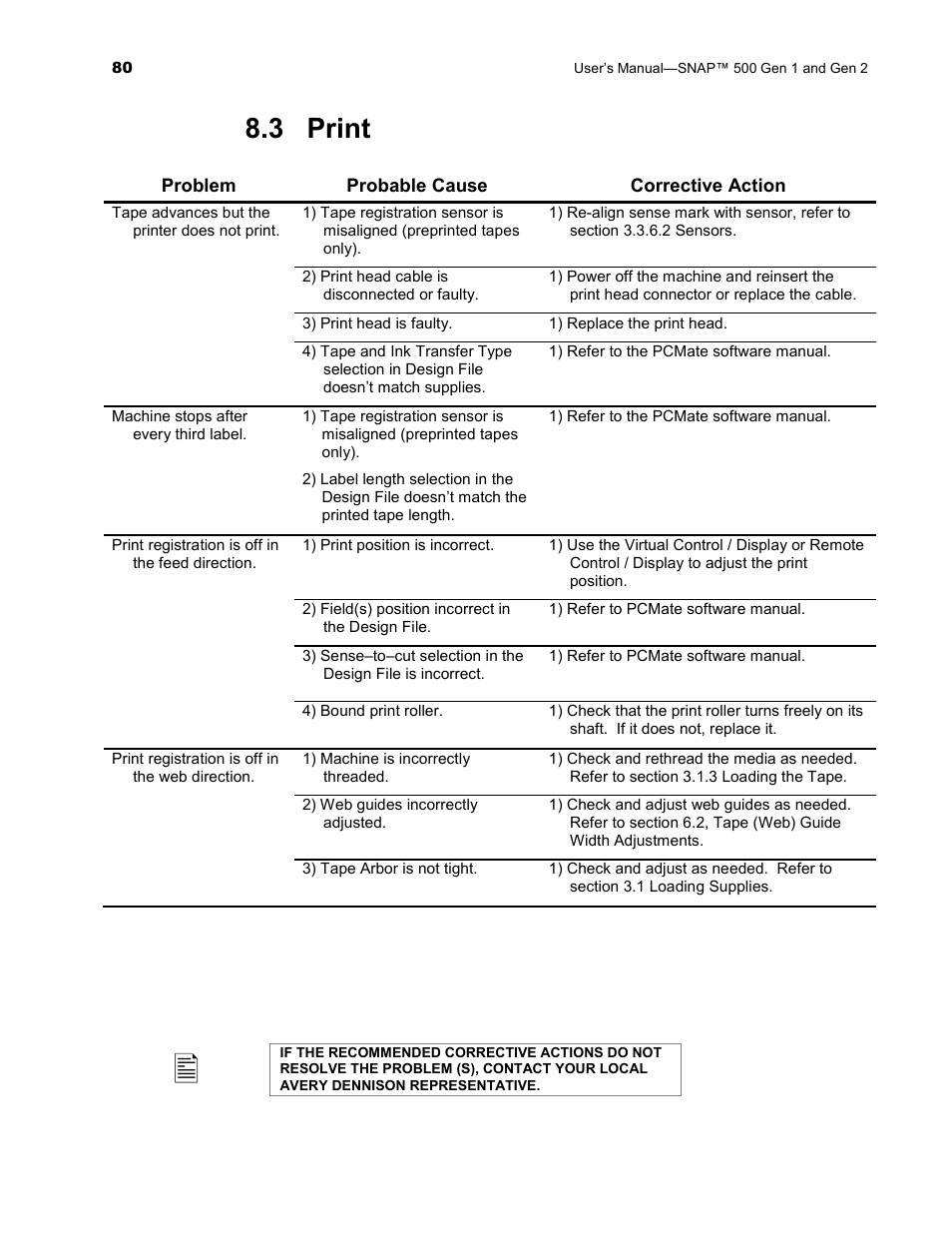 3 print | Avery Dennison SNAP 500 User Manual | Page 80 / 136