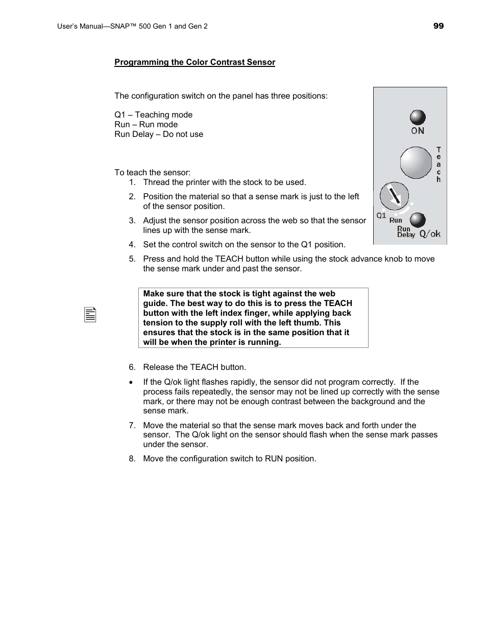 Avery Dennison SNAP 500 User Manual | Page 99 / 136