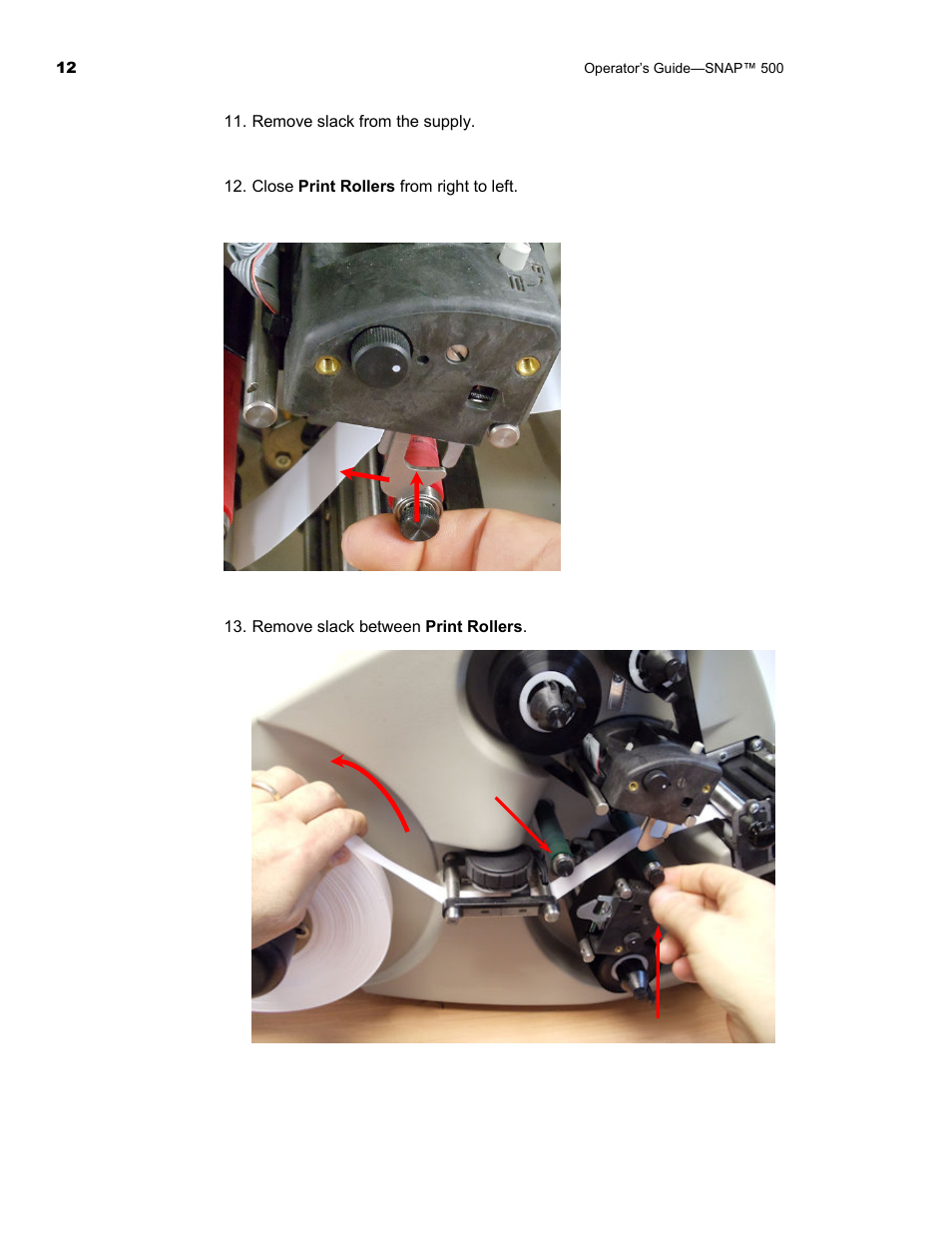 Avery Dennison SNAP 500 Operator Guide User Manual | Page 12 / 34