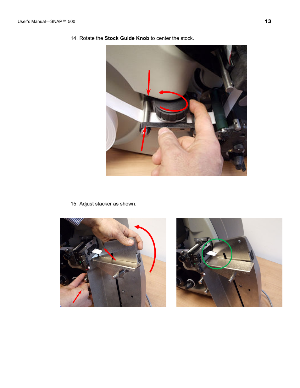 Avery Dennison SNAP 500 Operator Guide User Manual | Page 13 / 34