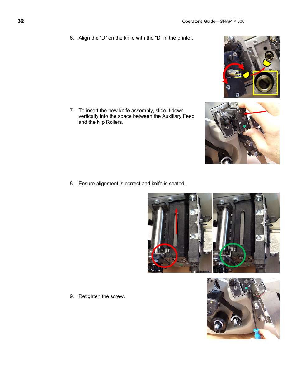 Avery Dennison SNAP 500 Operator Guide User Manual | Page 32 / 34
