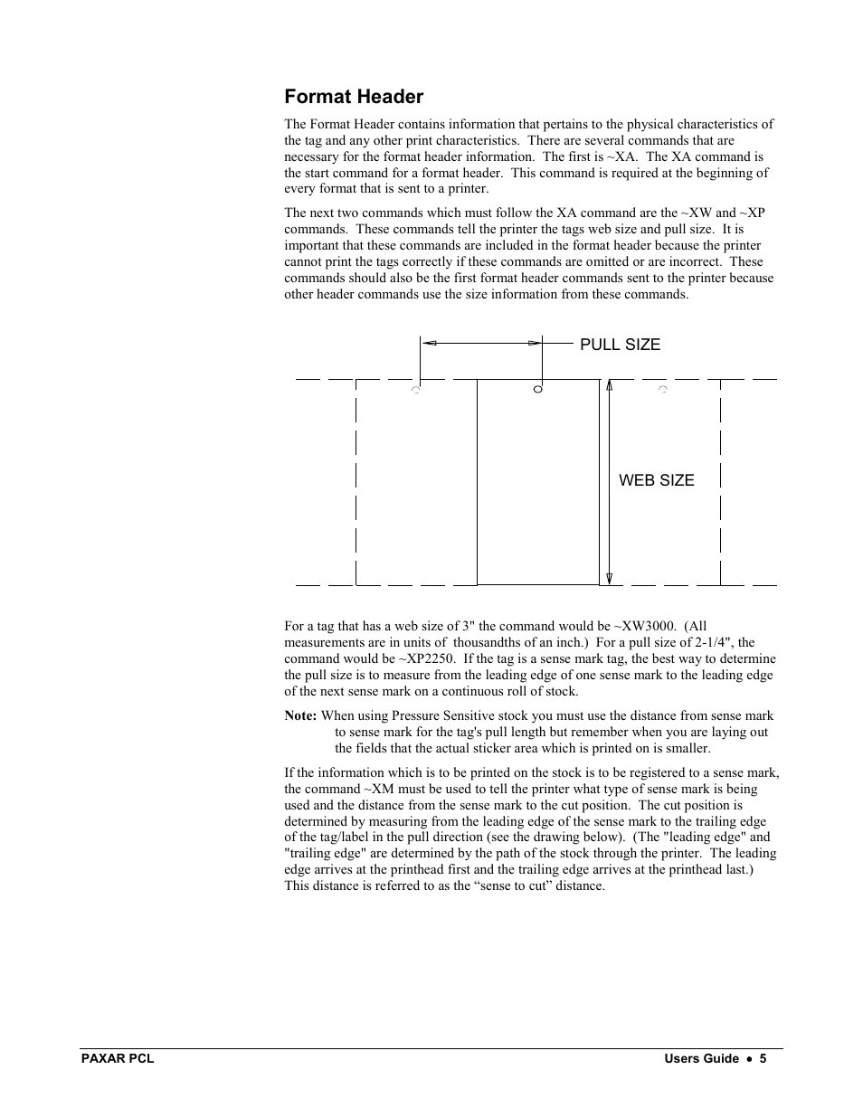 Format header | Avery Dennison PCL User Manual | Page 7 / 93