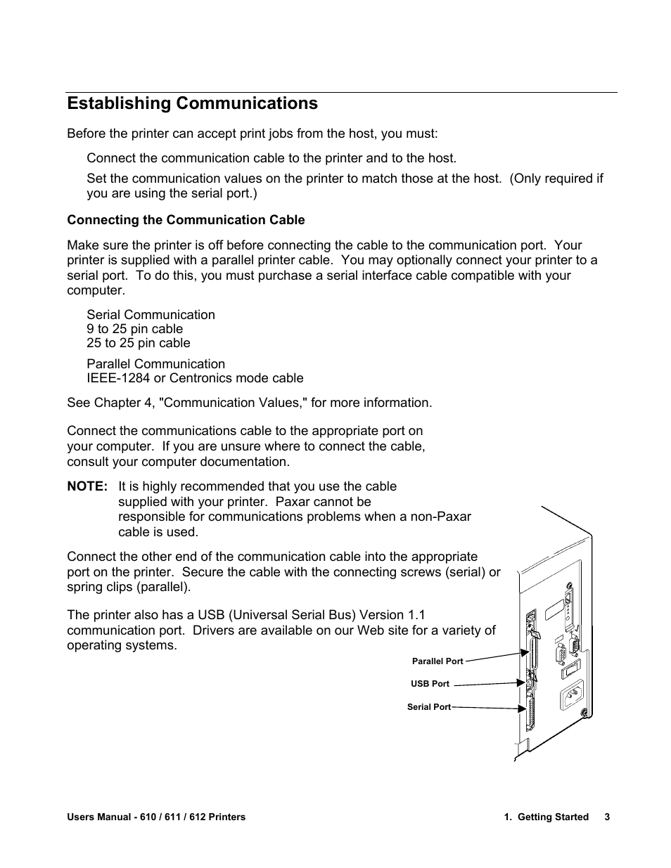 Establishing communications | Avery Dennison SNAP 611 User Manual | Page 11 / 108