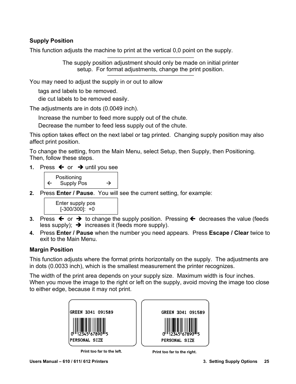 Avery Dennison SNAP 611 User Manual | Page 33 / 108